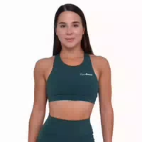 Damen Sport Bh Ignite mit Breiten Gekreuzten Trägern Dunkelgrün