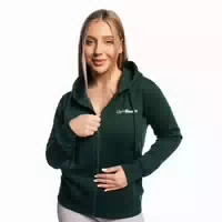Hoodie Damen Regular mit Reißverschluss in Pine