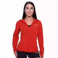 Jacke Damen Slim mit Kapuze und Reißverschluss Pulse Orange