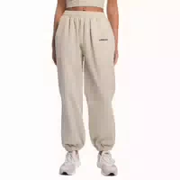 Jogginghose Damen Oversized mit Hoher Taille Tee Brown