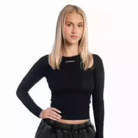 Langarmshirt Damen Slim mit Rundem Ausschnitt Tee Brown