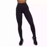 Leggings Damen mit Hoher Taille, Seitentaschen und Ignite Modell Dunkelrot