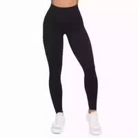 Leggings Damen Nahtlos mit Hoher Taille Lift Schwarz