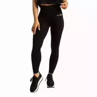 Leggings Damen mit Hoher Taille und Knöchellänge in Schwarz