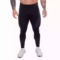 Leggings Herren Slim Nahtlos in Schwarz