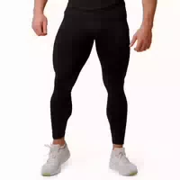 Leggings Herren Slim mit Taschen Pulse Black