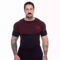 Og1 Nahtloses T Shirt Herren Slim Schwarz Rot Kurzarm