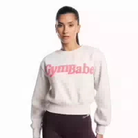 Pullover Damen Cropped ohne Kapuze in Cloud