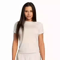 T Shirt Damen Pulse X Running Regular Kurzarm mit Rundhalsausschnitt Grau