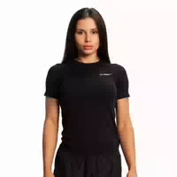 T Shirt Damen mit Regulärer Passform, Kurzarm, Pulse X Schwarz