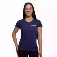 T Shirt Damen Regular Kurzarm mit Rundem Ausschnitt Marineblau