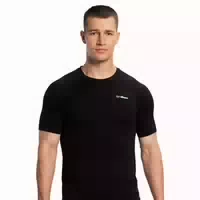 T Shirt Herren Locker Kurzarm Schwarz Pulse X Running