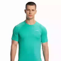 T Shirt Herren Loose Kurzarm aus Nylon Pulse X Running Grün