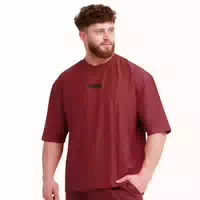 T Shirt Herren Oversized Kurzarm aus Baumwolle, Modell Unstoppable Rot