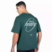 T Shirt Herren Oversized Kurzarm Lifting Heavy Forest