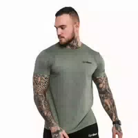 T Shirt Herren Regular Kurzarm Basic Dark Grey