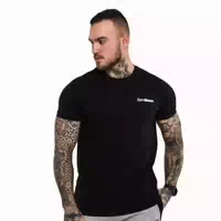 T Shirt Herren Regular Kurzarm Black