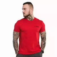 T Shirt Herren Regular Kurzarm Cherry Red