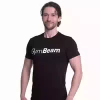 T Shirt Herren Regular mit Kurzarm aus Viskose Elastan Mix in Schwarz