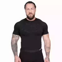 T Shirt Herren Slim Nahtlos in Black