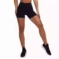 Shorts Damen Slim mit Gummizug und Elastischem Material, Stahlblau