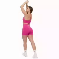 Shorts Damen Slim Seamless mit Gummizug in Rose