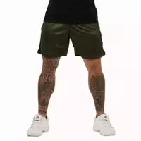 Shorts Herren mit Regulärer Passform und Gummizug in Military Green