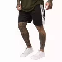Shorts Herren Regular Fit mit Gummizug und Reißverschlusstaschen in Schwarz