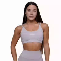 Sport Bh Damen Fit mit Gekreuzten Trägern in Mist Grey