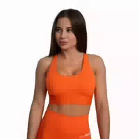 Sport Bh Damen mit Gekreuzten Trägern und Pads Limitless Orange