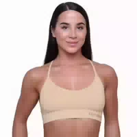 Sport Bh Damen String mit Verstellbaren Trägern in Nude