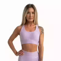Sport Bh Damen mit Verstellbaren Trägern und Gekreuztem Rücken in Lavendel