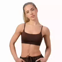 Sport Bh Frauen Nahtlos mit Gekreuzten Trägern Neo Mocha