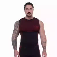 Sport Tanktop Herren Nahtlos Slim mit Kontrastmuster Og1 Schwarz Grau