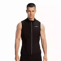 Weste Herren Slim mit Reißverschluss, Taschen, Pulse X Schwarz