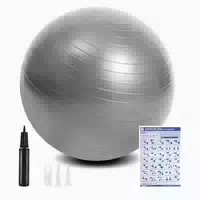 Gymnastikball 65cm Aufblasbar Fußpumpe Antiburst Pilates 55c 1 st