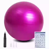 Gymnastikball Fußpumpe 55cm Antiburst Pilates 65cm Rosa 1 st
