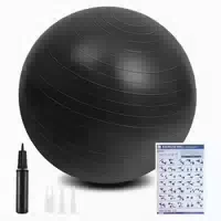 Gymnastikball Fußpumpe Antiburst Yoga Pilates Fitness 55cm S 1 st