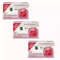H&s Wohlfühltee Bio Hibiskusblüte 3er Set 3x20x1,75 st Filterbeutel
