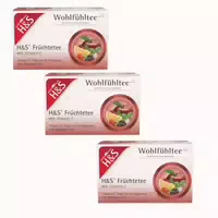 H&s Wohlfühltee Früchtetee Mit Vitamin C 3er Set 3x20x2,7 G Filterbeutel