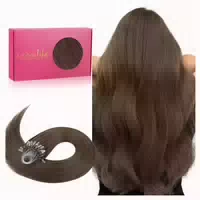 Haar Extensions Microring Echthaar 45cm 50s 5 Micro#5 Helles 1 st