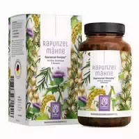 Haarwurzel Komplex aus Hirse, Gerstengras & Rosmarin Vereint mit Aminosäuren, Biotin, Selen, Molybdän, Vitamin B6 & B5 Rapunzelmähne 120 Vegane Kapseln Naturtreu 120 st