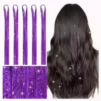 Haar Lametta Glitzer Haarsträhnen 120cm 6er Pack #weihnach 1 st