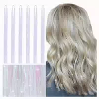 Haar Lametta Silberweiß 1200 120cm 6er Pack T #silberweiss 1 st