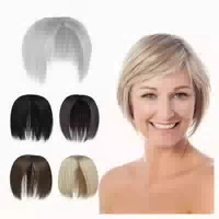 Haar Topper Toupet Haarteil Wiglets 15 cm Metallisches Silbe 1 st