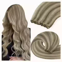 Haarextension Echthaar Remy Weft Hellbraun 2 Weft 3 #p8a 60 1 st