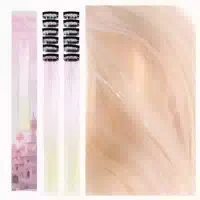 Haarlametta Clipin Haarsträhnen Glitzer 60cm 12 Clips C #s 1 st