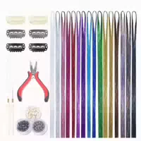 Haarlametta Haarsträhnen Glitzer Festival 120cm 6er Pack T H 1 st