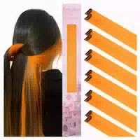 Haarsträhnen Clip in Extensions Kinder Mädchen 55cm 12 Clips 1 st