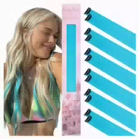 Haarsträhnen Clip in Himmelblau 55 cm 12 Piezas 12 #himmel 1 st